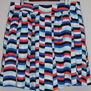 Kaari Blue Multicolor Womens Skirt Size 14
